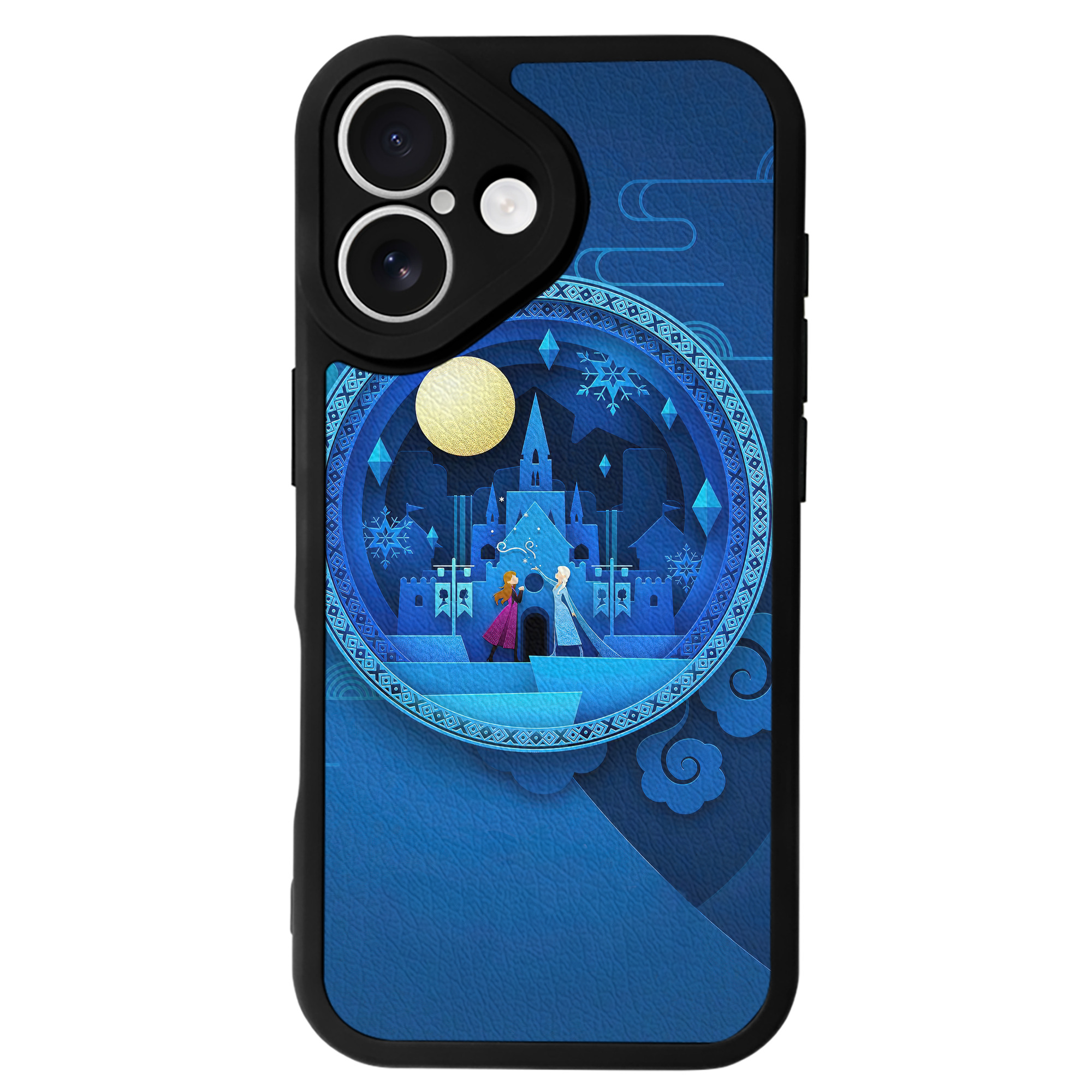 （画像用） アナと雪の女王 アンナ エルサ Frozen Anna Elsa 【iPhone 16シリーズ対応】シリコンスマホケース（レザー調） 材質：シリコン